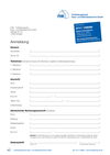 Das FHB-Anmeldeformular für den Fax- und Postversand